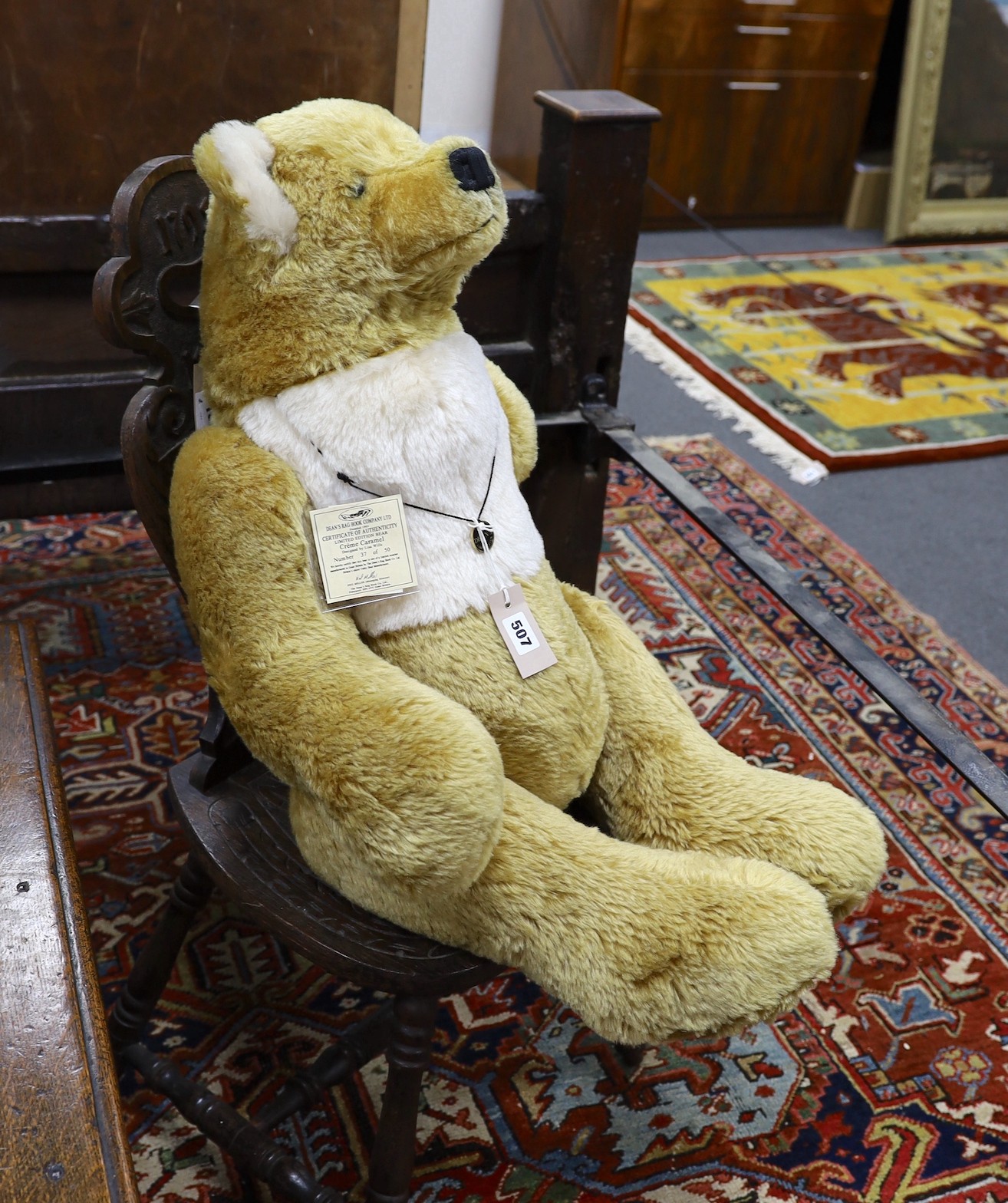 A large Deans Teddy bear, ‘Crème Caramel’